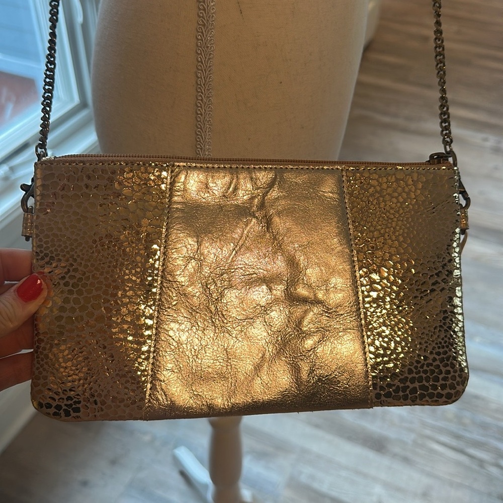 Gold Metallic Women's Clutch NEVER worn